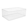Lademand gevlochten metaal - wit - 35x55x19 cm