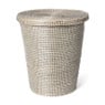 Zeegras wasmand met deksel - ⌀43x52 cm