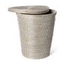 Zeegras wasmand met deksel - ⌀43x52 cm
