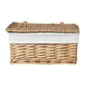 Mand met deksel - gevlochten wilg - 34x23x17 cm