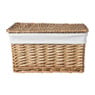 Mand met deksel - gevlochten wilg - 40x29x22 cm