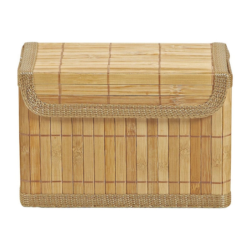 Opbergmand met deksel -  bamboe - 14x20x10 cm