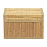 Opbergmand met deksel - bamboe - 18x29x18 cm