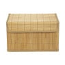 Opbergmand met deksel - bamboe - 24x41x31 cm