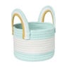Mand colors met hengsels - blauw/wit - ø13x17 cm