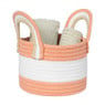 Mand colors met hengsels - oranje/wit - ø13x17 cm