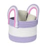 Mand colors met hengsels - lila/wit - ø13x17 cm