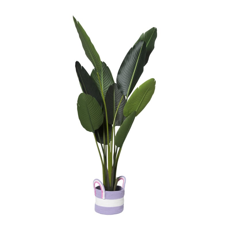 Mand colors met hengsels - lila/wit - ø17x21 cm
