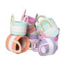 Mand colors met hengsels - lila/wit - ø17x21 cm