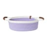 Mand colors laag - lila/wit - ø27x9 cm