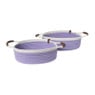 Mand colors laag - lila/wit - ø27x9 cm