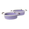 Mand colors laag - lila/wit - ø30x10 cm
