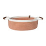 Mand colors laag - oranje/wit - ø30x10 cm