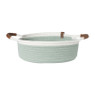 Mand colors laag - groen/wit - ø27x9 cm