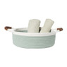 Mand colors laag - groen/wit - ø27x9 cm