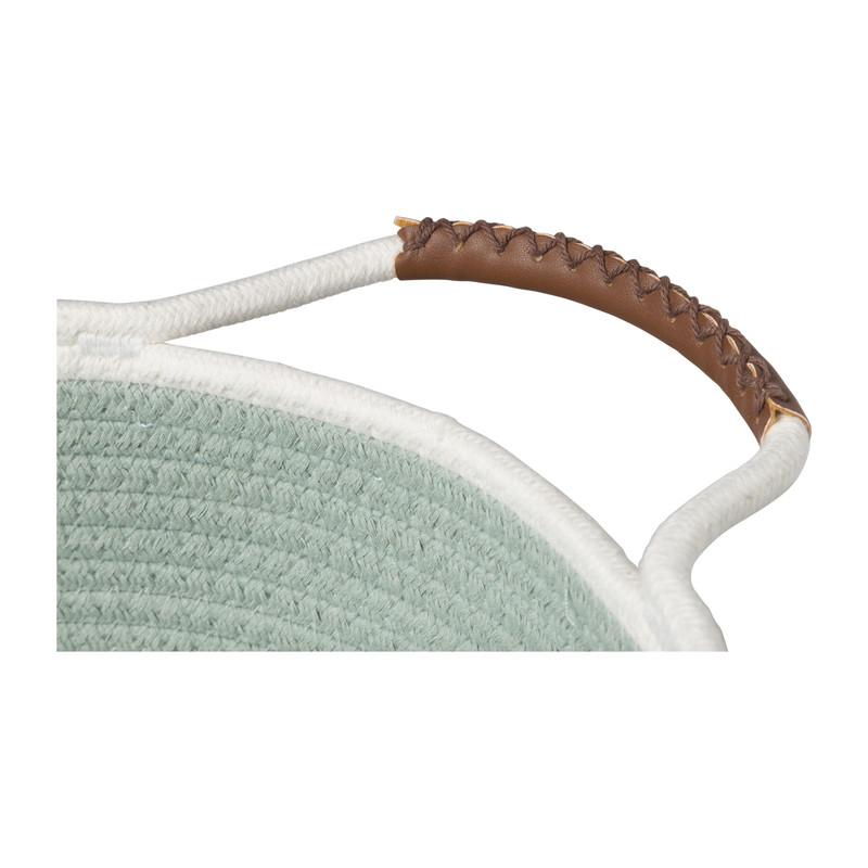 Mand colors laag - groen/wit - ø30x10 cm