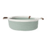 Mand colors laag - groen/wit - ø30x10 cm