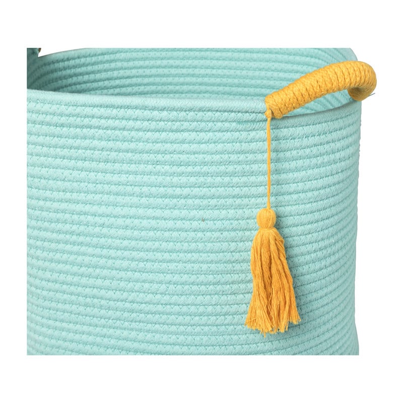 Mand colors hoog - blauw/oranje - ø34x34 cm