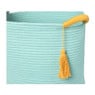 Mand colors hoog - blauw/oranje - ø34x34 cm