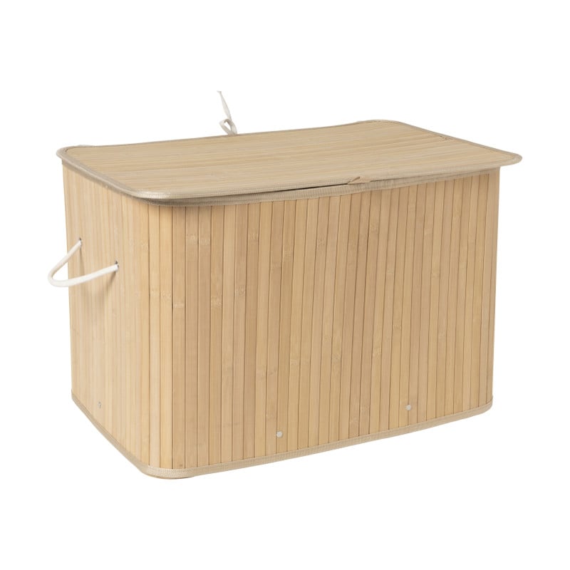 Wasmand bamboe 90 liter - naturel - 60x40x40 cm