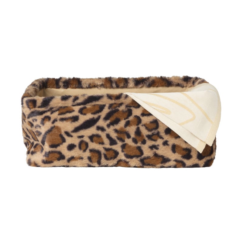 Mand luipaard - 13x33x23 cm - bruin/beige