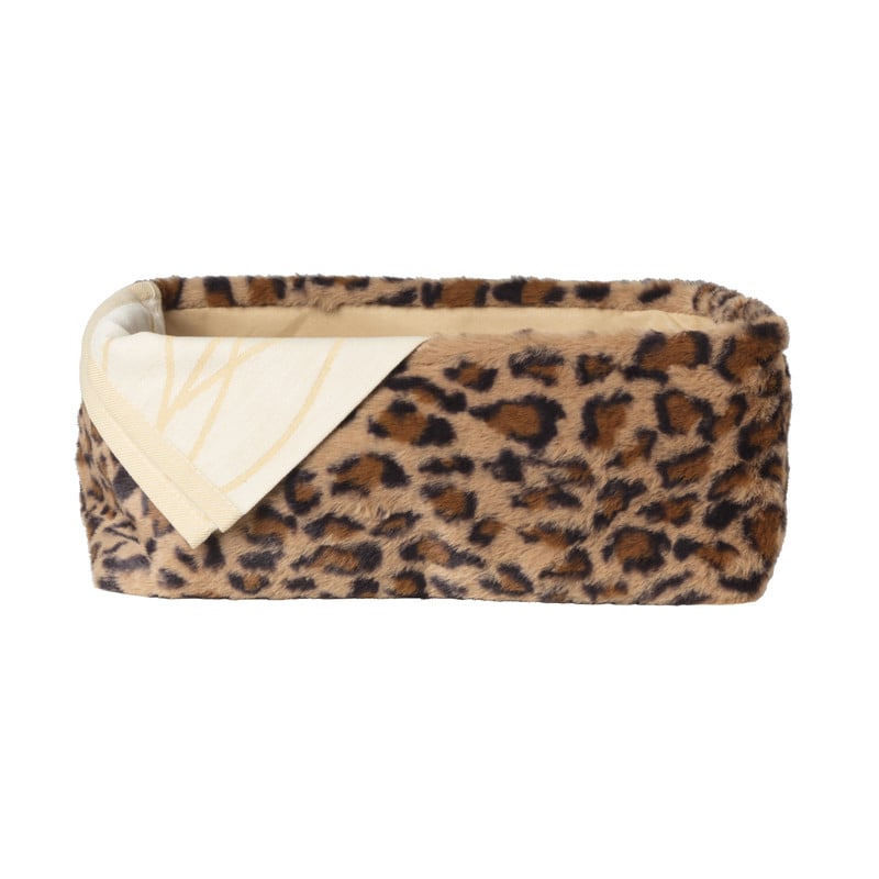 Mand luipaard - 15x36x26 cm - bruin/beige