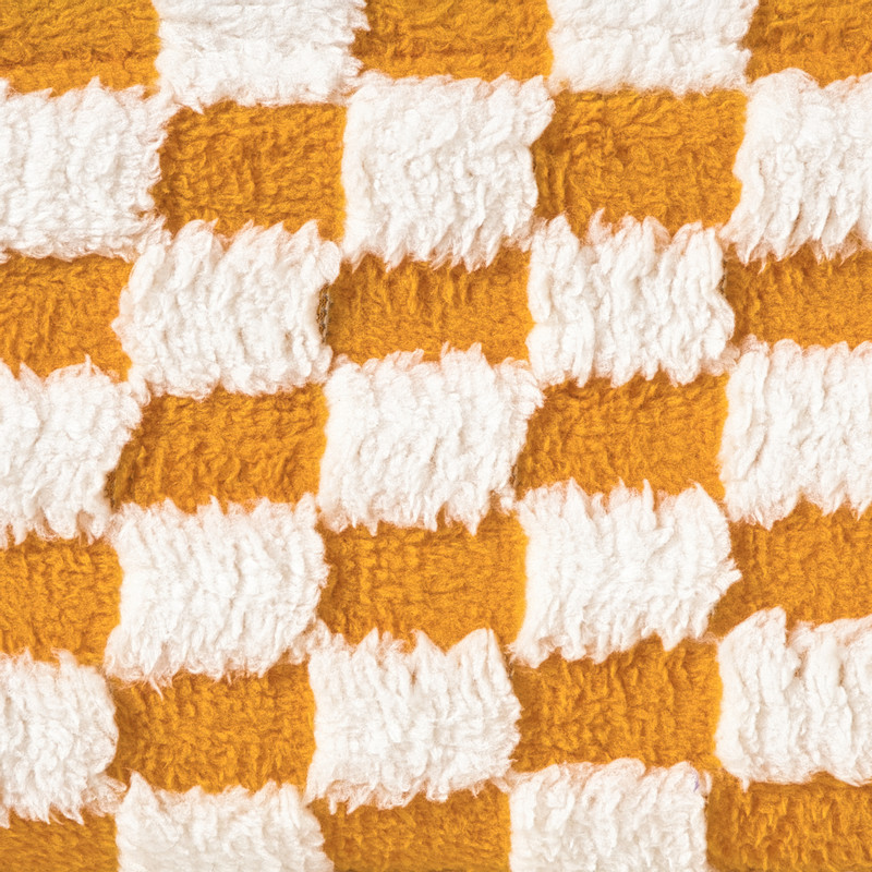 Mand checks klein - oranje/wit - 11x30x20 cm