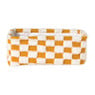 Mand checks klein - oranje/wit - 11x30x20 cm