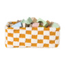 Mand checks klein - oranje/wit - 11x30x20 cm