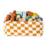 Mand checks middel - oranje/wit - 13x33x23 cm
