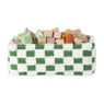 Mand checks klein - groen/wit - 11x30x20 cm