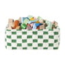 Mand checks middel - groen/wit - 13x33x23 cm