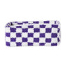 Mand checks klein - paars/wit - 11x30x20 cm