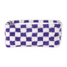 Mand checks middel - paars/wit - 13x33x23 cm
