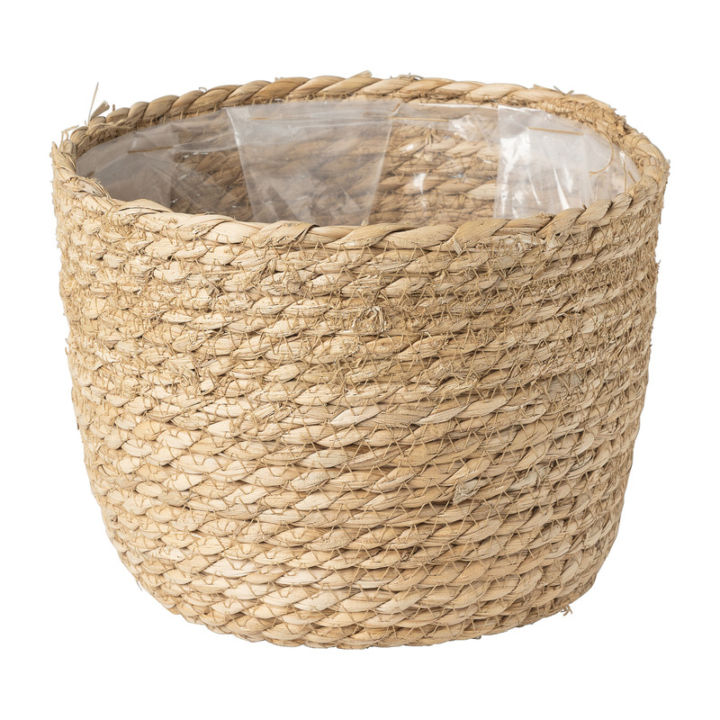 Bloempot met voering - mais - ø22x17 cm 