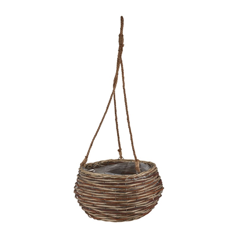 Bloempot aan touw - bruin - 33x19 cm