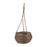 Bloempot aan touw - bruin - 33x19 cm