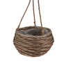 Bloempot aan touw - bruin - 33x19 cm