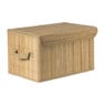 Opbergmand met deksel groot - bamboe - 25x38x22 cm 