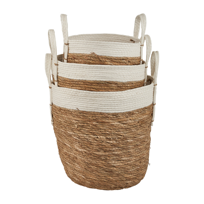 Ronde mand met witte rand - ⌀29 cm
