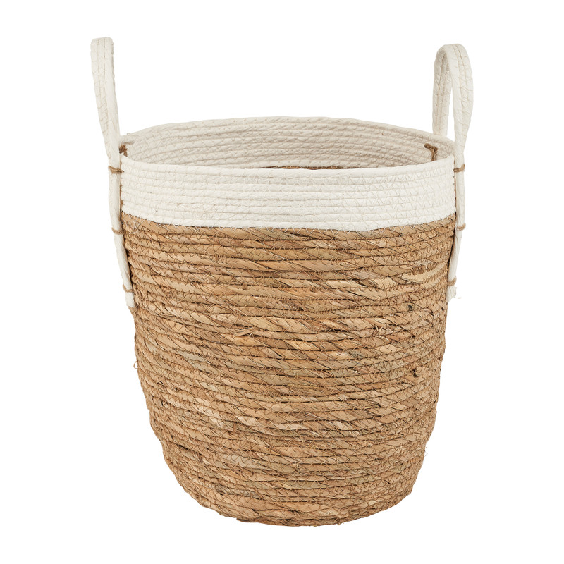 Ronde mand met witte rand - ⌀32 cm