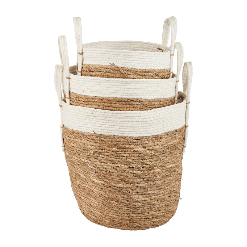 Ronde mand met witte rand - ⌀36 cm