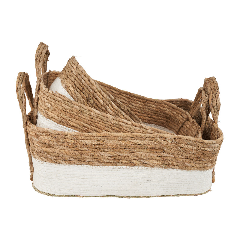 Lademand met witte rand - 45x32x17 cm