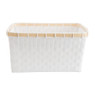 Lademand bamboe rand - wit - 33x23x17 cm