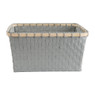 Lademand bamboe rand - grijs - 37x27x19 cm