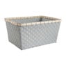 Lademand bamboe rand - grijs - 41x31x20 cm