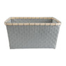Lademand bamboe rand - grijs - 41x31x20 cm