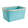 Lademand bamboe rand - blauw - 33x23x17 cm