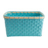 Lademand bamboe rand - blauw - 33x23x17 cm