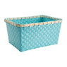 Lademand bamboe rand - blauw - 37x27x19 cm